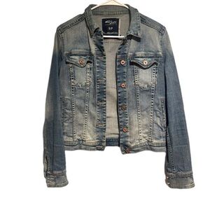 Oversized Silver Jeans Denim Jean Jacket